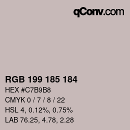 Farbcode: RGB 199 185 184 | qconv.com