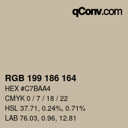 Farbcode: RGB 199 186 164 | qconv.com