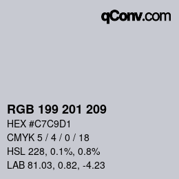 Color code: RGB 199 201 209 | qconv.com