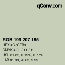 Farbcode: RGB 199 207 185 | qconv.com