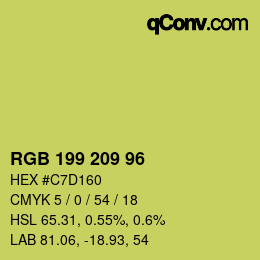 Color code: RGB 199 209 96 | qconv.com
