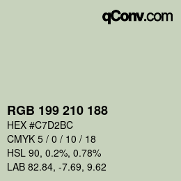 Farbcode: RGB 199 210 188 | qconv.com