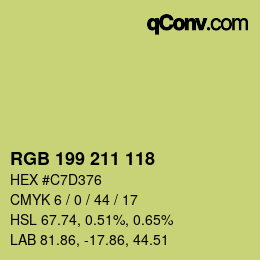 Color code: RGB 199 211 118 | qconv.com