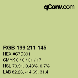 Color code: RGB 199 211 145 | qconv.com
