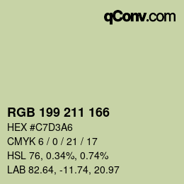 Farbcode: RGB 199 211 166 | qconv.com