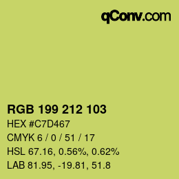 Color code: RGB 199 212 103 | qconv.com