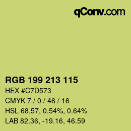 颜色代码: RGB 199 213 115 | qconv.com