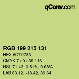 颜色代码: RGB 199 215 131 | qconv.com