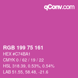 Code couleur: RGB 199 75 161 | qconv.com