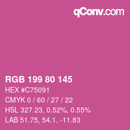 Color code: RGB 199 80 145 | qconv.com