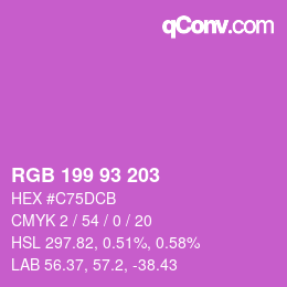 カラーコード: RGB 199 93 203 | qconv.com