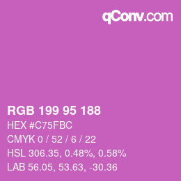 Color code: RGB 199 95 188 | qconv.com