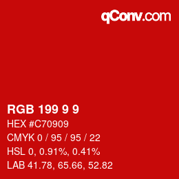 Color code: RGB 199 9 9 | qconv.com