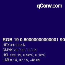 カラーコード: RGB 19 0.80000000000001 90.4 | qconv.com