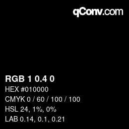 カラーコード: RGB 1 0.4 0 | qconv.com