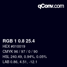 カラーコード: RGB 1 0.8 25.4 | qconv.com