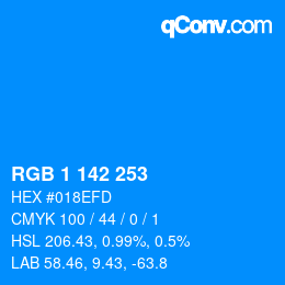Code couleur: RGB 1 142 253 | qconv.com