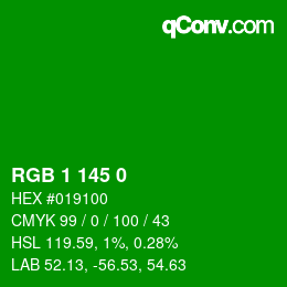 Color code: RGB 1 145 0 | qconv.com