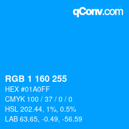 Code couleur: RGB 1 160 255 | qconv.com