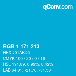 カラーコード: RGB 1 171 213 | qconv.com