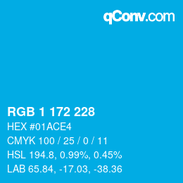 Color code: RGB 1 172 228 | qconv.com