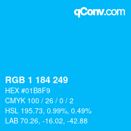 Color code: RGB 1 184 249 | qconv.com