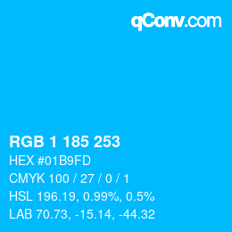 Color code: RGB 1 185 253 | qconv.com