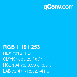 Color code: RGB 1 191 253 | qconv.com
