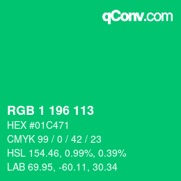 Color code: RGB 1 196 113 | qconv.com