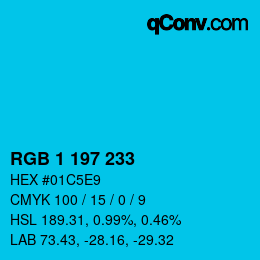 Color code: RGB 1 197 233 | qconv.com