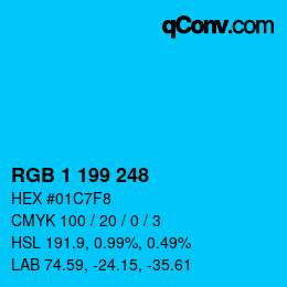 Color code: RGB 1 199 248 | qconv.com