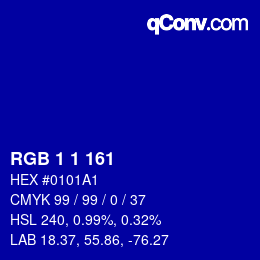 Color code: RGB 1 1 161 | qconv.com