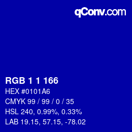 Color code: RGB 1 1 166 | qconv.com