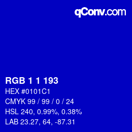 Color code: RGB 1 1 193 | qconv.com