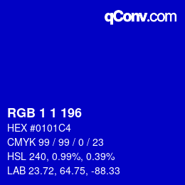 Color code: RGB 1 1 196 | qconv.com