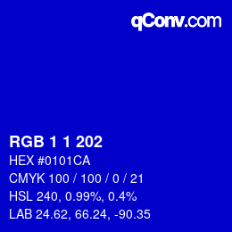 Color code: RGB 1 1 202 | qconv.com