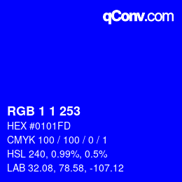 Code couleur: RGB 1 1 253 | qconv.com