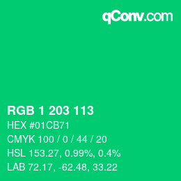 Color code: RGB 1 203 113 | qconv.com