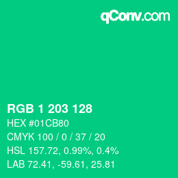 Color code: RGB 1 203 128 | qconv.com