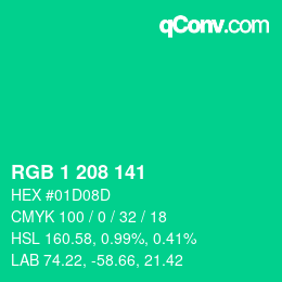 Color code: RGB 1 208 141 | qconv.com