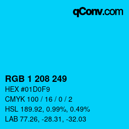 Color code: RGB 1 208 249 | qconv.com