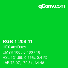 Color code: RGB 1 208 41 | qconv.com