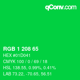 Color code: RGB 1 208 65 | qconv.com