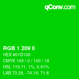 Color code: RGB 1 209 0 | qconv.com