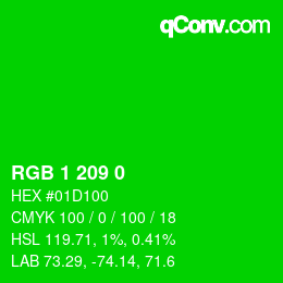 Código de color: RGB 1 209 0 | qconv.com