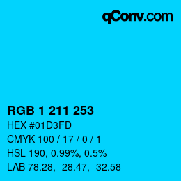 Color code: RGB 1 211 253 | qconv.com