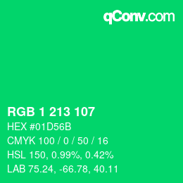 Color code: RGB 1 213 107 | qconv.com