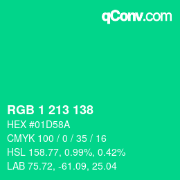 Color code: RGB 1 213 138 | qconv.com