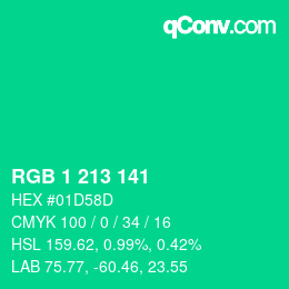 Color code: RGB 1 213 141 | qconv.com