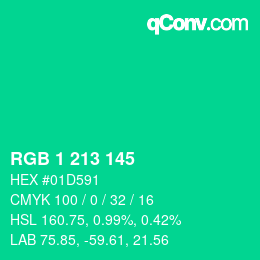 Color code: RGB 1 213 145 | qconv.com